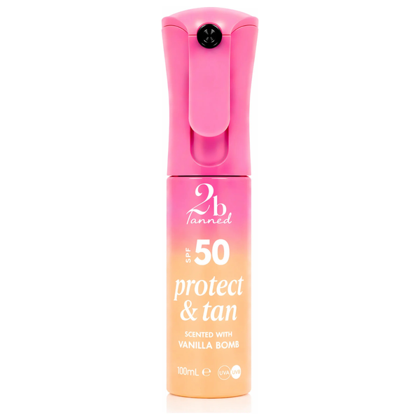 2bTanned SPF50 Protect & Tan Dry Mist Vanilla Bomb
