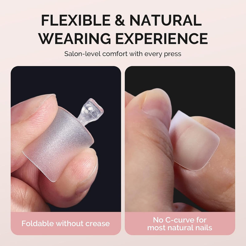 Short Square Toe X Nail Tips 300pcs 15 Sizes