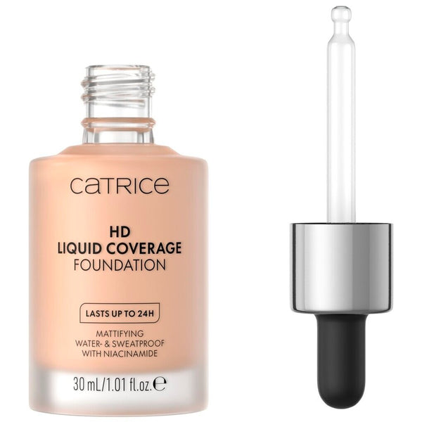 Catrice HD Liquid Coverage Foundation 020 Rose Beige, vloeibare foundation met hoge dekking