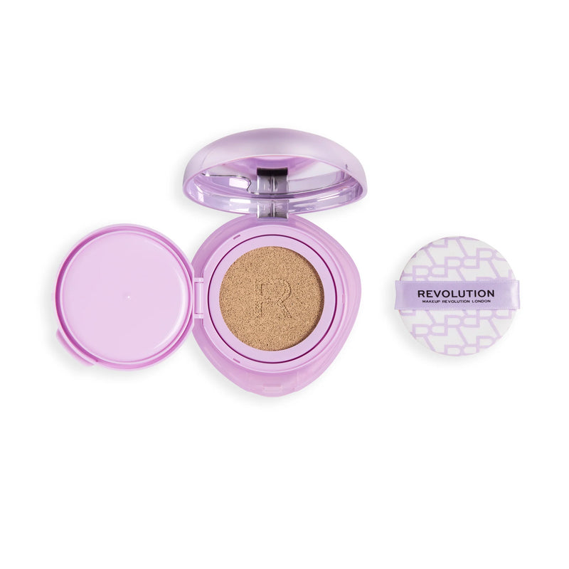 Revolution Superdewy Cushion Foundation Fair Cool, lichte foundation met dewy finish