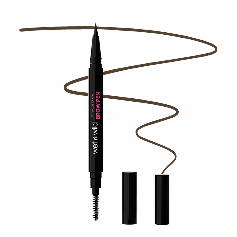 Wet n Wild Ultimate Brow Pen Dark Brown, wenkbrauwpen met een ultra dunne tip en spoolie