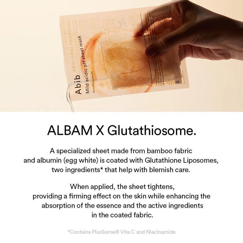 Abib Mild Acid PH Sheet Mask Glutathiosome Fit