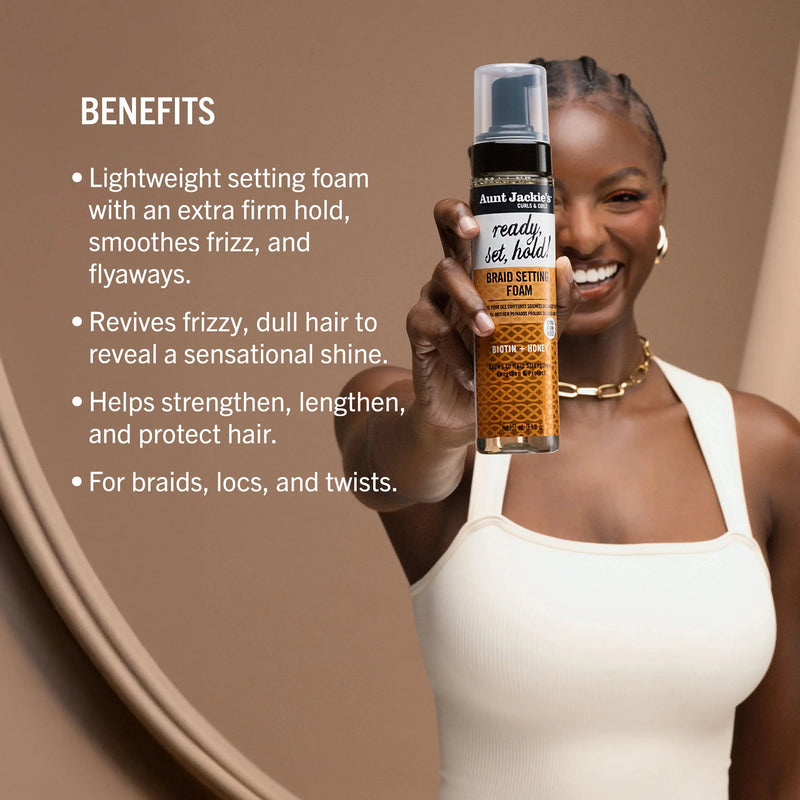 Aunt Jackie's Biotin + Honey Braid Setting Foam