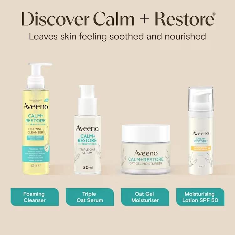 Aveeno Calm & Restore Cleanser Oat Nourishing 200 ml. 9