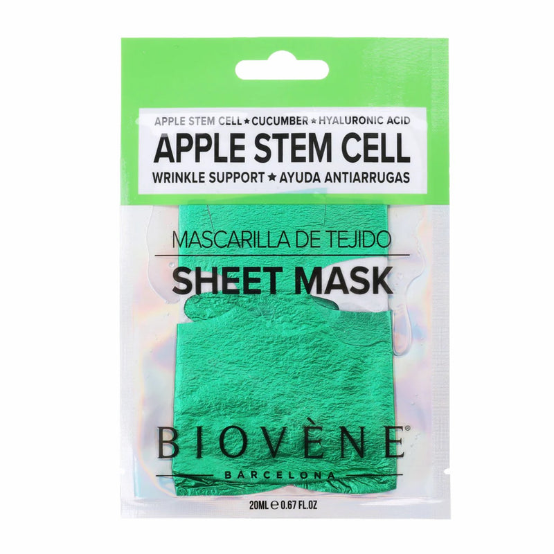Biovene Apple Stem Cell Wrinkle Support Glam Sheet Mask With Cucumber And Hyaluronic Acid