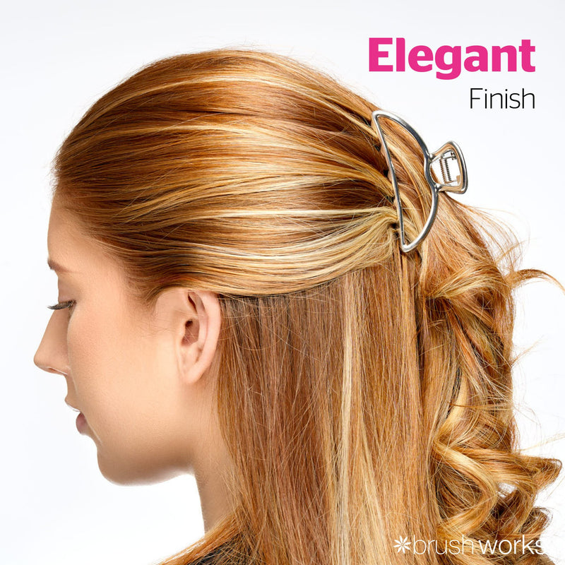 Brushworks Elegant Metal Claw Clips 2 Pack