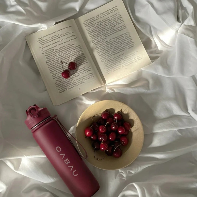 Cabau Lifestyle Bloom Bottle Stainless Steel Cherry