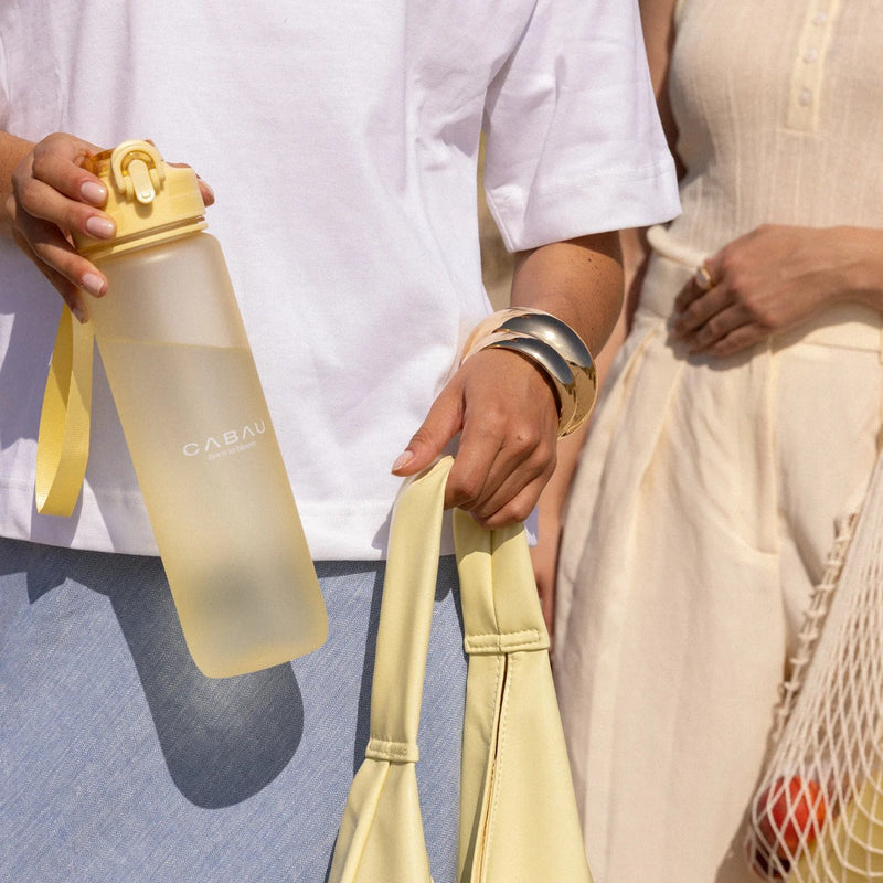 Cabau Lifestyle Bloom Water Bottle Butter Yellow