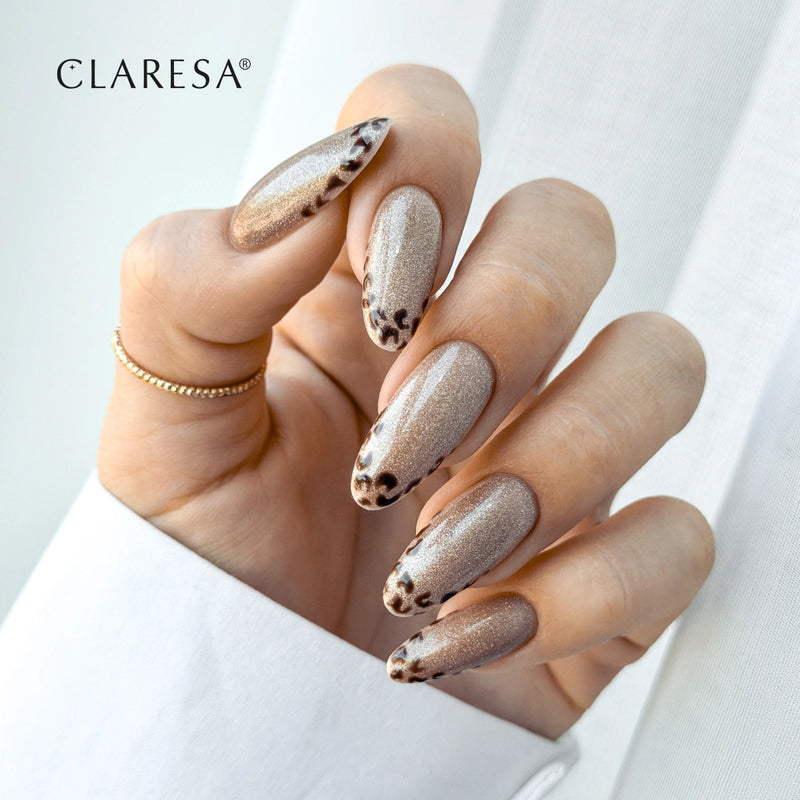 Claresa UV/LED Cat Eye Nail Polish Nude Glow Light Brown