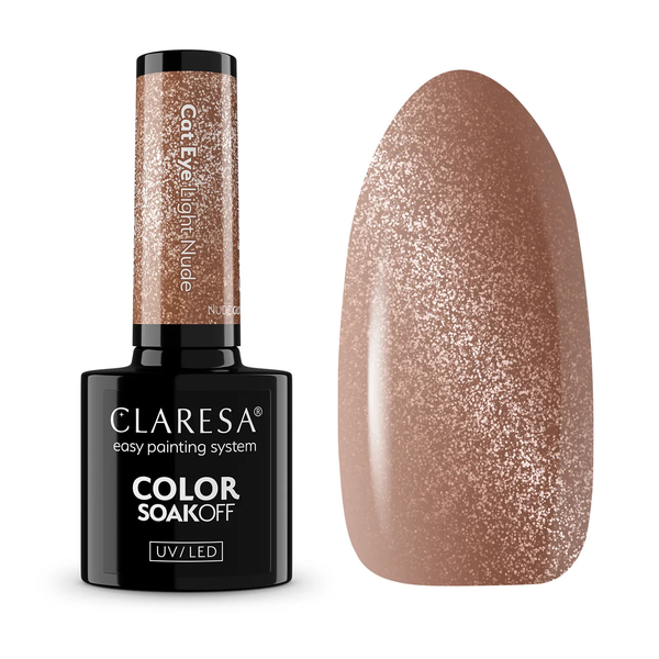 Claresa UV/LED Cat Eye Nail Polish Nude Glow Light Nude