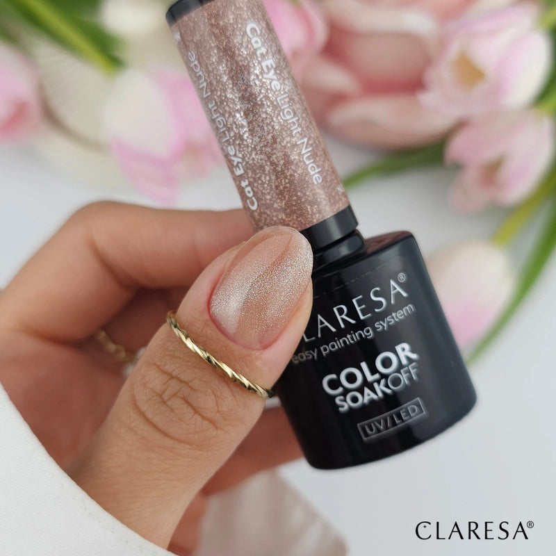 Claresa UV/LED Cat Eye Nail Polish Nude Glow Light Nude