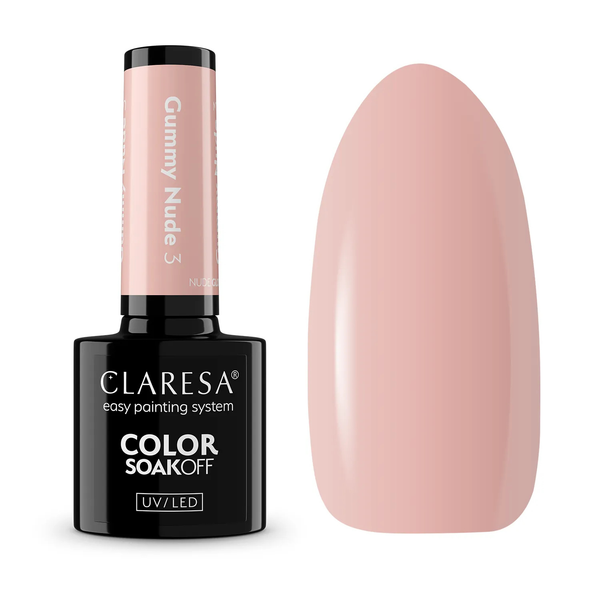 Claresa UV/LED Nail Polish Nude Glow Gummy Nude 3