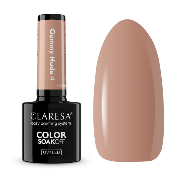 Claresa UV/LED Nail Polish Nude Glow Gummy Nude 4