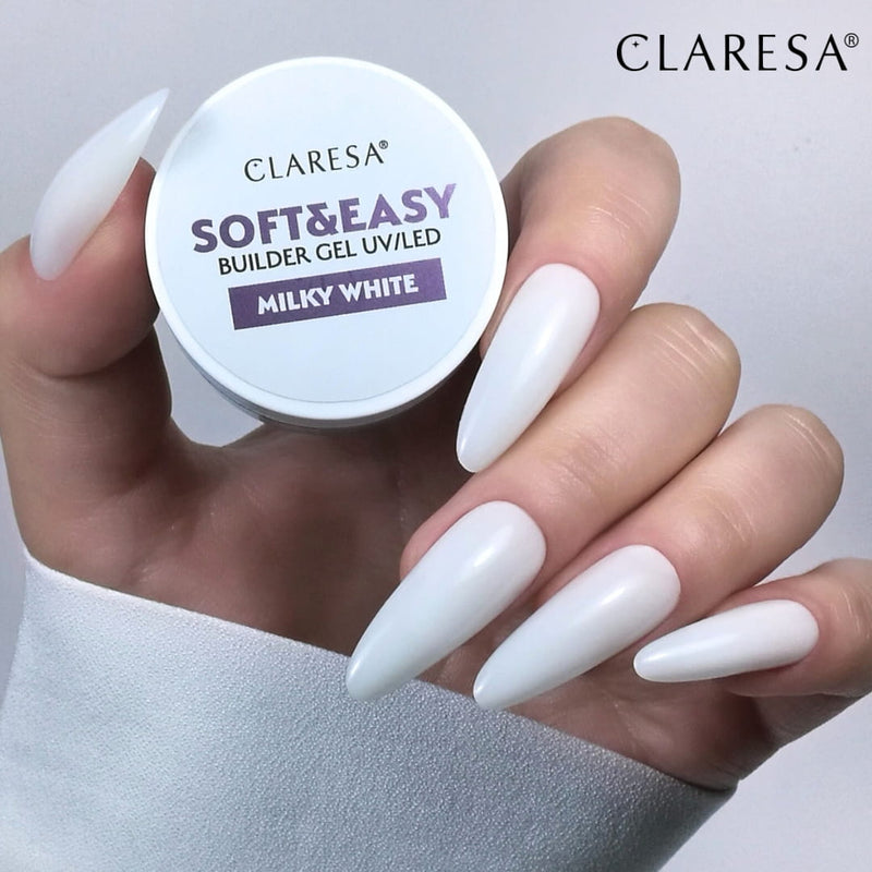 Claresa UV/LED Soft & Easy Builder Gel Milky White 12g