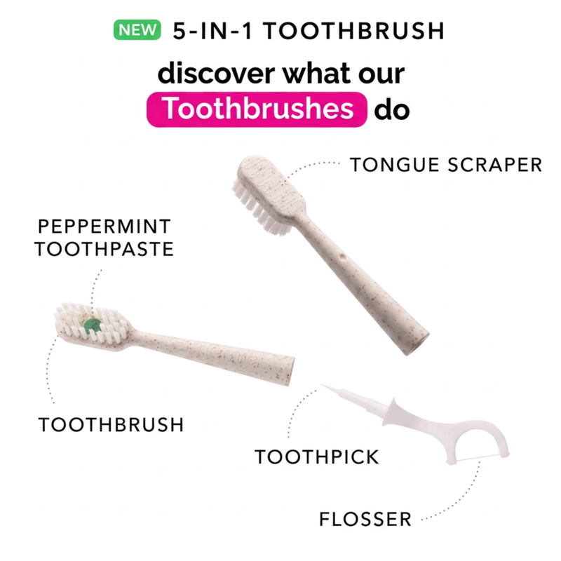 Clearsmile 5-in-1 Tooth Brush Clean & Fresh Peppermint