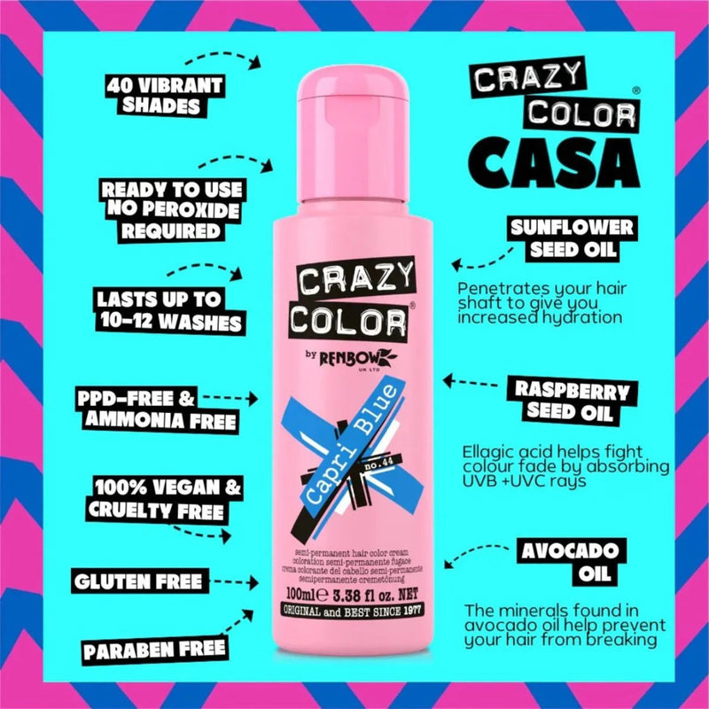 Crazy Color 44 Capri Blue
