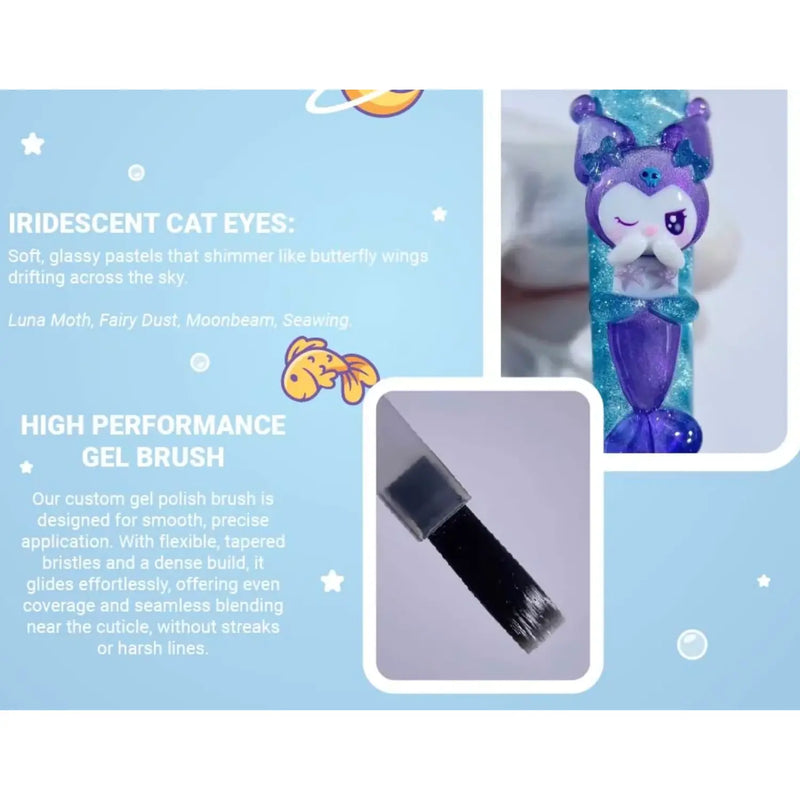 Crisania Neri Sea x Sky Magnetic Cat Eye Gel Polish Deep Sea
