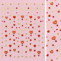 Valentine Bejeweled Nail Art Sticker Starcrossed Hearts