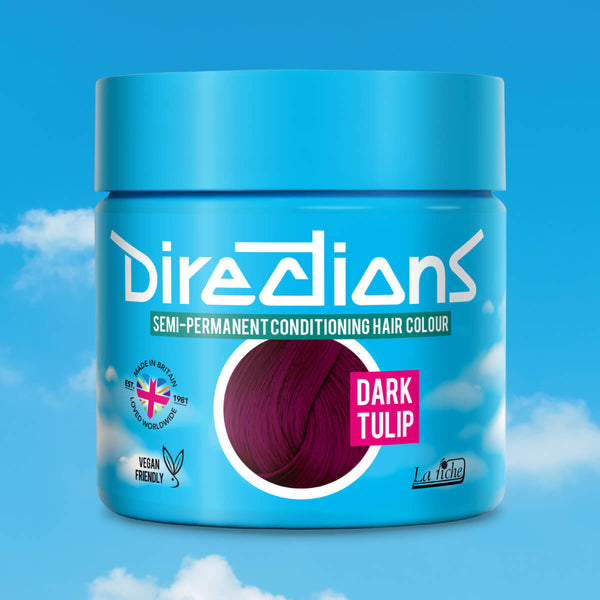 Directions Hair Color #dark Tulip, semi-permanente haarverf in donkere tulpenkleur, foto 6 van 6