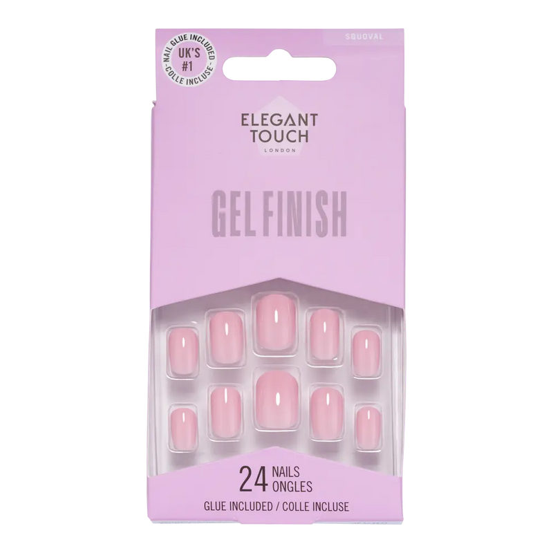 Elegant Touch Gel Finish Perfect Pink Nails