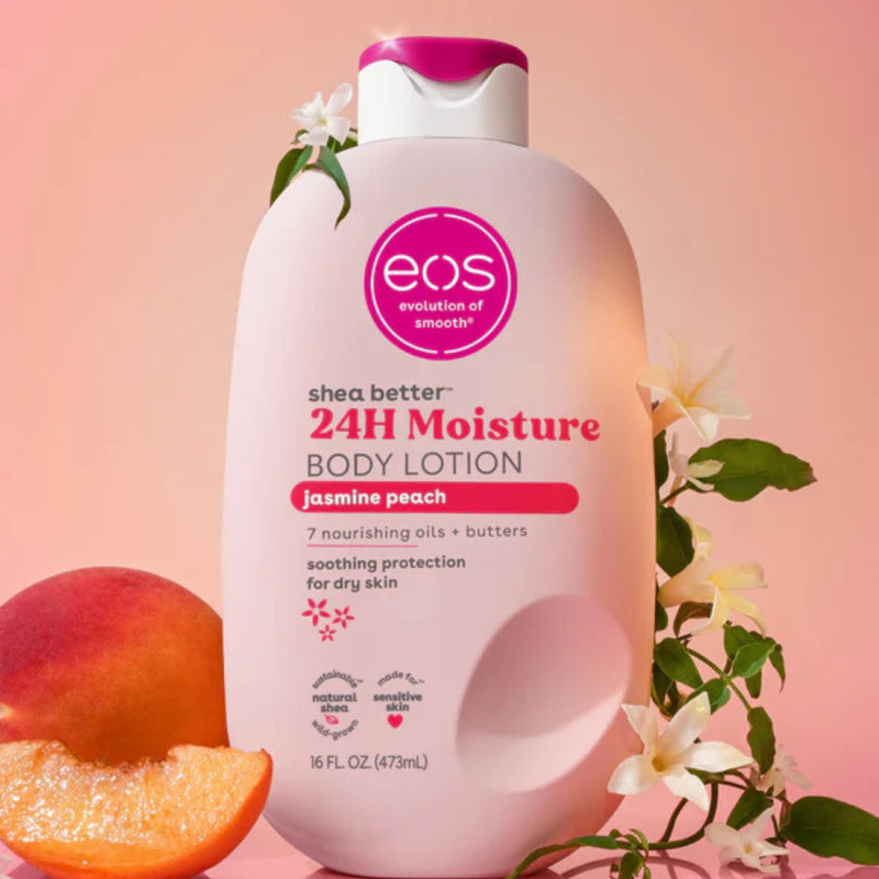 EOS Shea Better Body Lotion Jasmine Peach Flip Cap