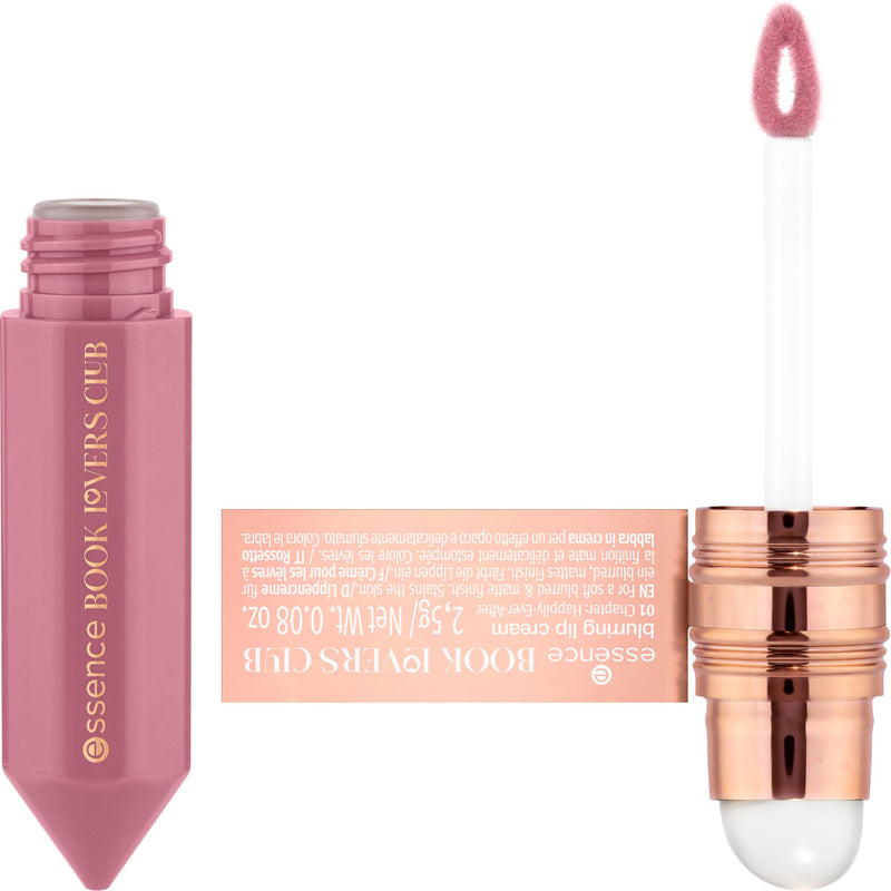 Essence Book Lovers Club Blurring Lip Cream 01 Chapter: Happily Ever After, vloeibare lipcrème met matte finish