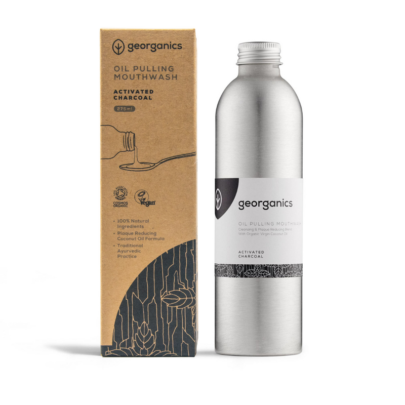 Georganics Oil Pulling Mouthwash Activated Charcoal