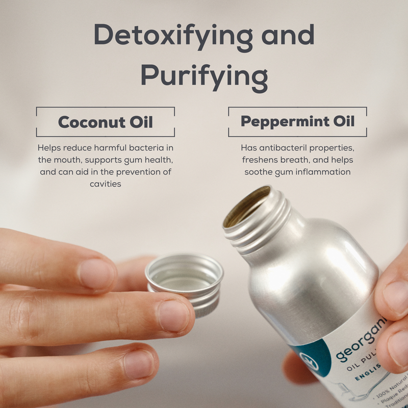 Georganics Oil Pulling Mouthwash English Peppermint