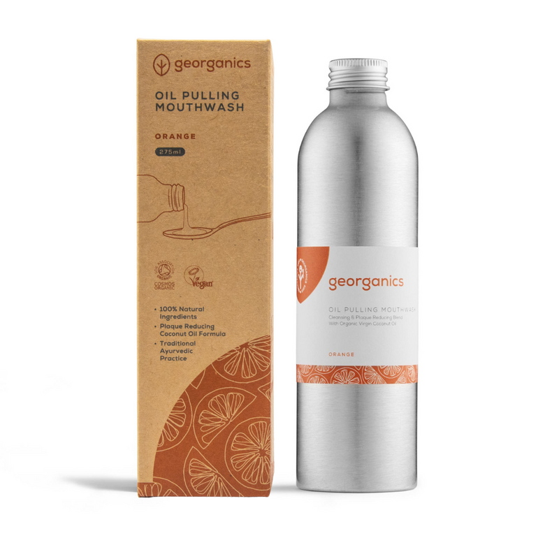 Georganics Oil Pulling Mouthwash Sweet Orange