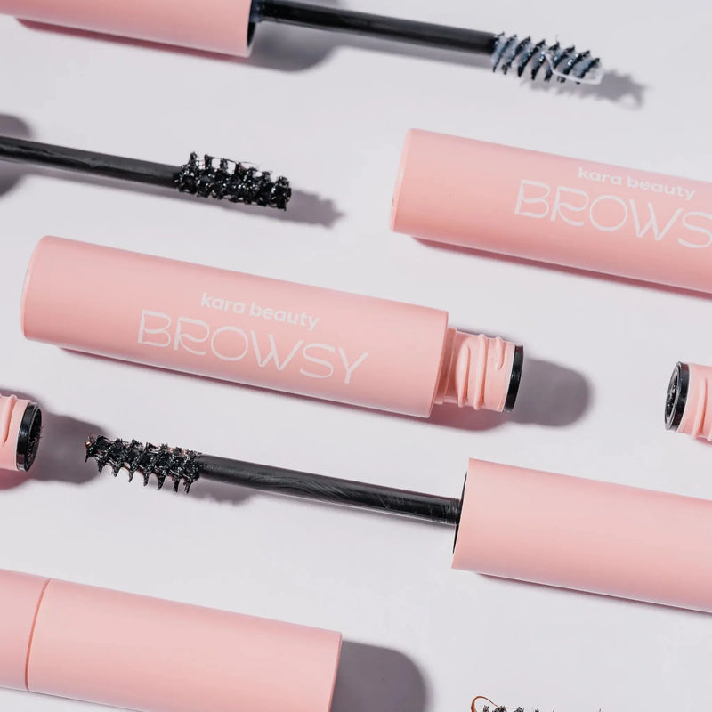 Kara Beauty Browsy Tinted Brow Gel Mocha Brown, getinte wenkbrauwgel voor definitie en volume