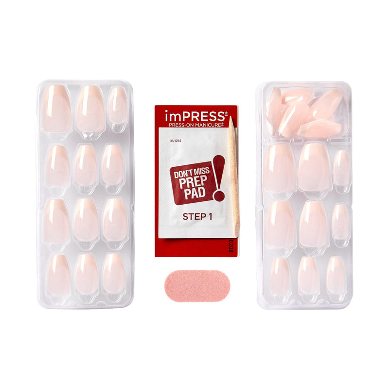 Kiss Impress Bare French Press-On Nails Genuine