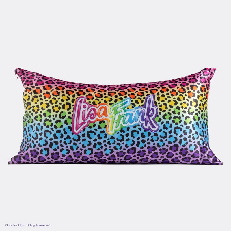 Kitsch Lisa Frank Satin Pillowcase Rainbow Leopard King
