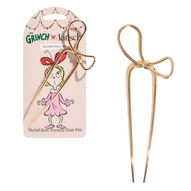 Kitsch x The Grinch Metal Bow French Hair Pin