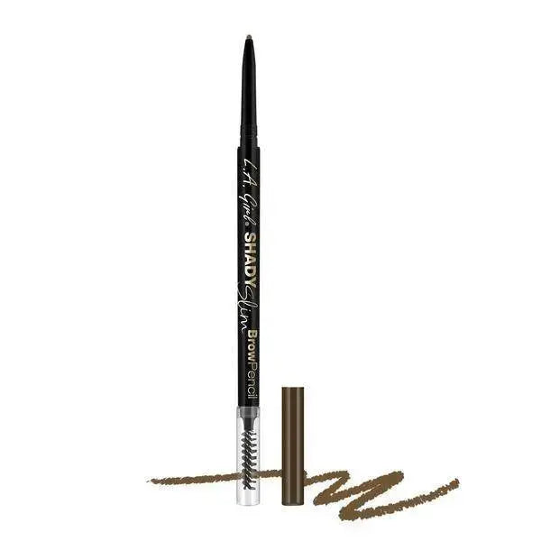 LA Girl Shady Slim Brow Pencil Medium Brown, uitschuifbaar wenkbrauwpotlood met spoolie