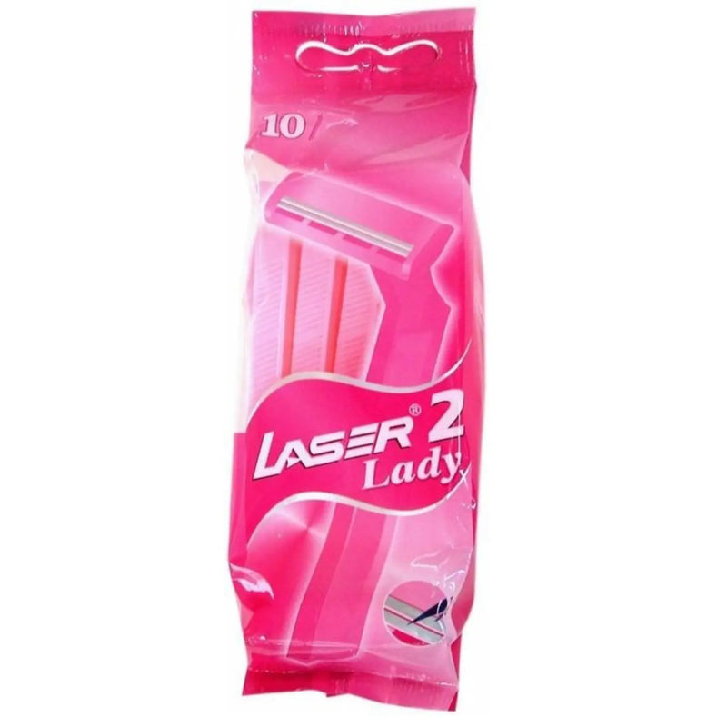 Laser Lady Twin Blade Disposable Razors 10-pack