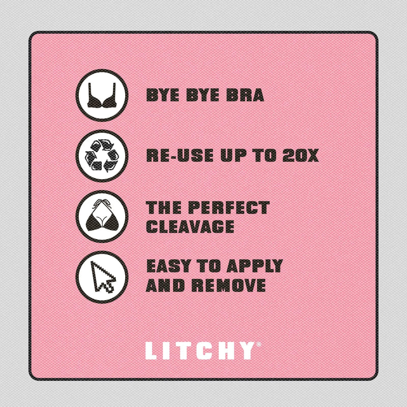 Litchy Adhesive Bra Sandy Cup D