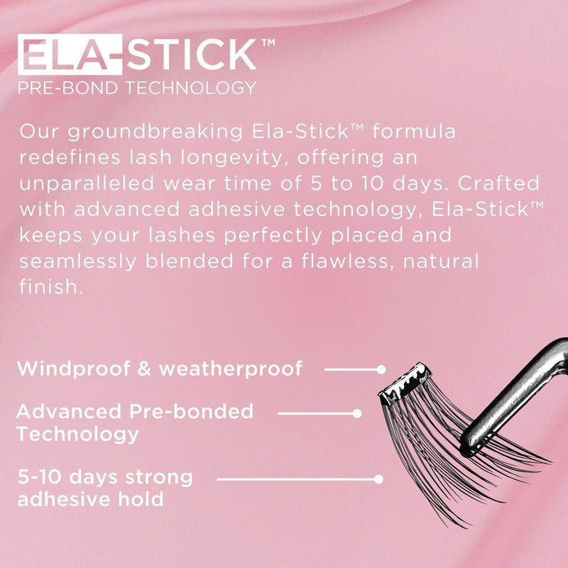 Lola's Lashes Pre-glued Lashes Soft Wisp 8mm, voorgelijmde wimperclusters in 8mm lengte