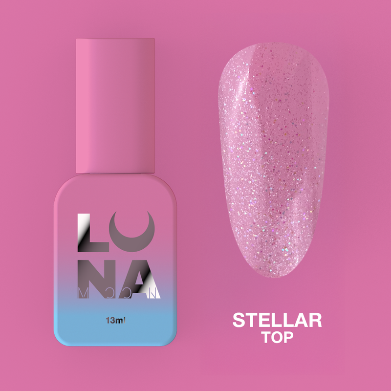 Lunamoon Top Stellar, glitter gellak topcoat