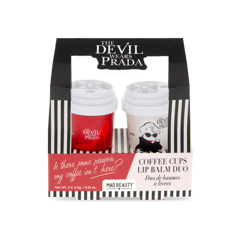 Mad Beauty Devil Wears Prada Coffee Cup Lip Balm Duo