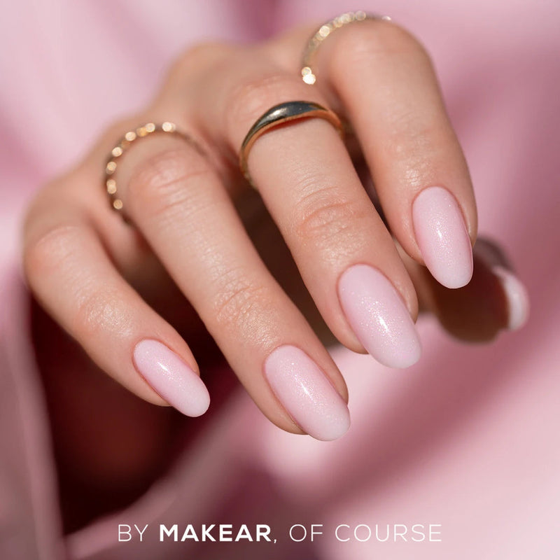 Makear UV Gel Polish 641, semi-transparante roze gellak met shimmer