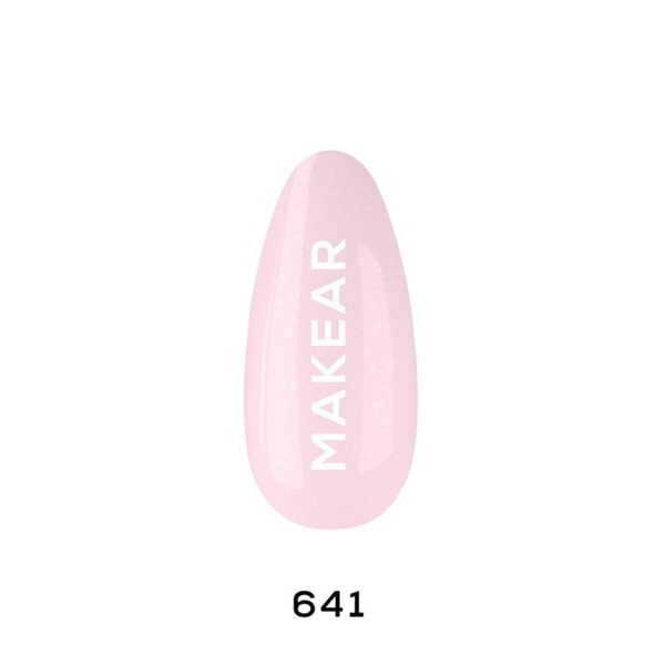 Makear UV Gel Polish 641, semi-transparante roze gellak met shimmer
