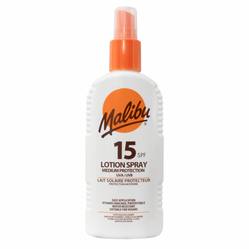 Malibu Suncare SPF 15 Lotion Spray 200 ml.