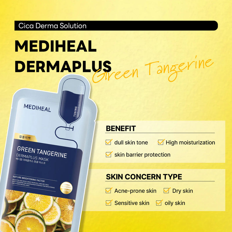 Mediheal Dermaplus Green Tangerine Mask 10-Pack