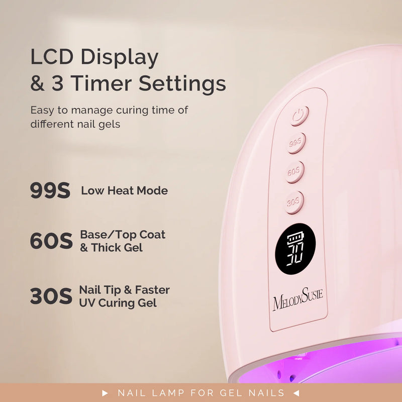 MelodySusie Plus30GT UV/LED Nail Lamp Pink