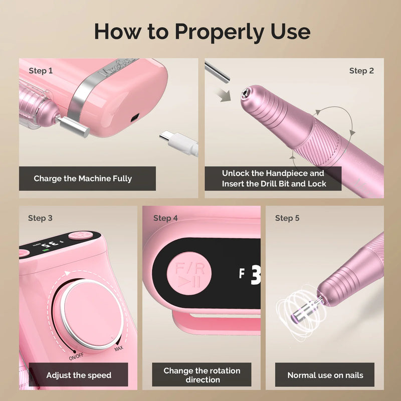MelodySusie SM320G Nail Drill Pink