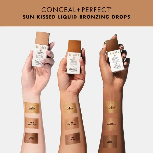 Milani Conceal + Perfect Sun Kissed Liquid Bronzing Drops 120 Medium