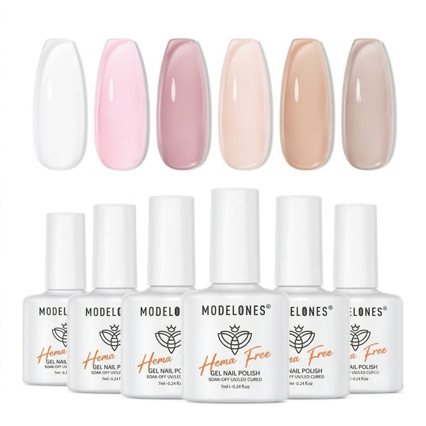 Modelones Gel Nail Polish Set Sheer Elegance