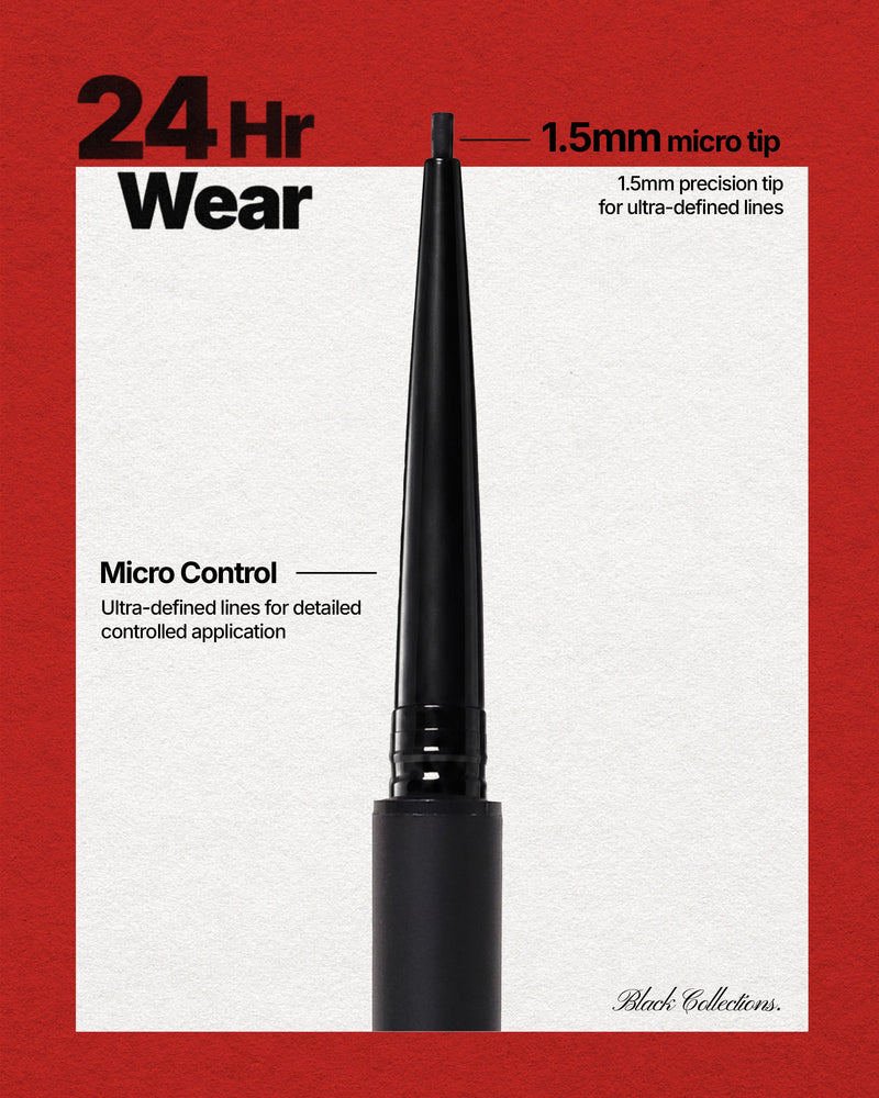 Moira 24HR Micro Gel Liner 001, Black