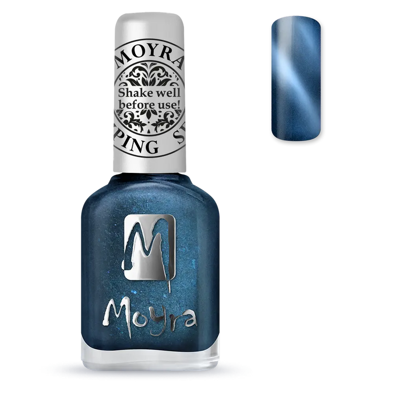 Moyra Stamping Nail Polish Cat Eye SP33 Magnetic Blue