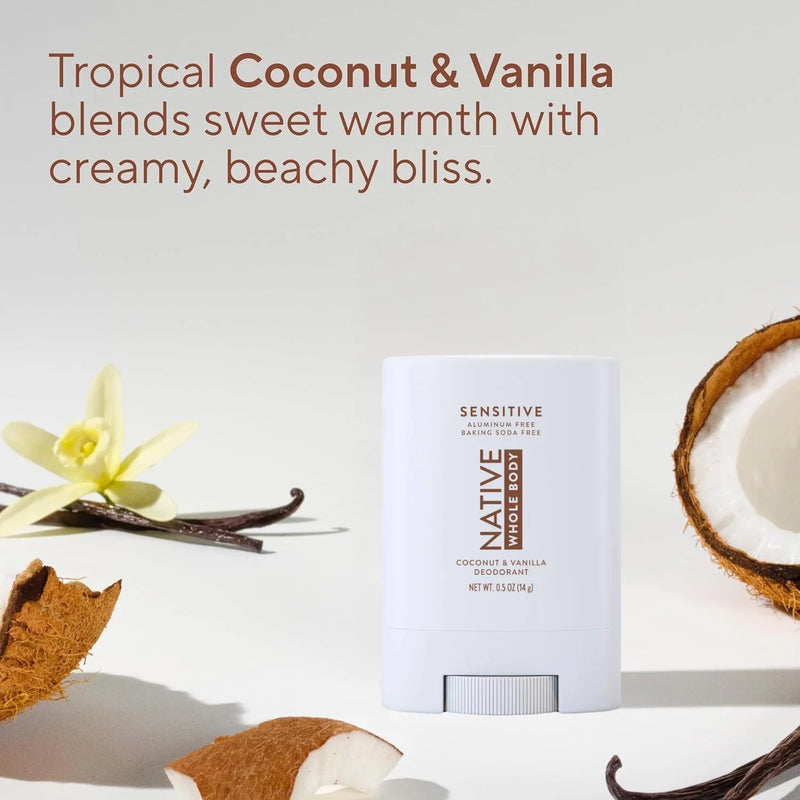 Native Sensitive Whole Body Deodorant Coconut & Vanilla Travel Size